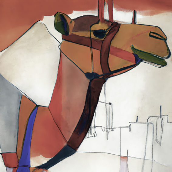 Urban Oasis 'Camel in Town' Animal Art