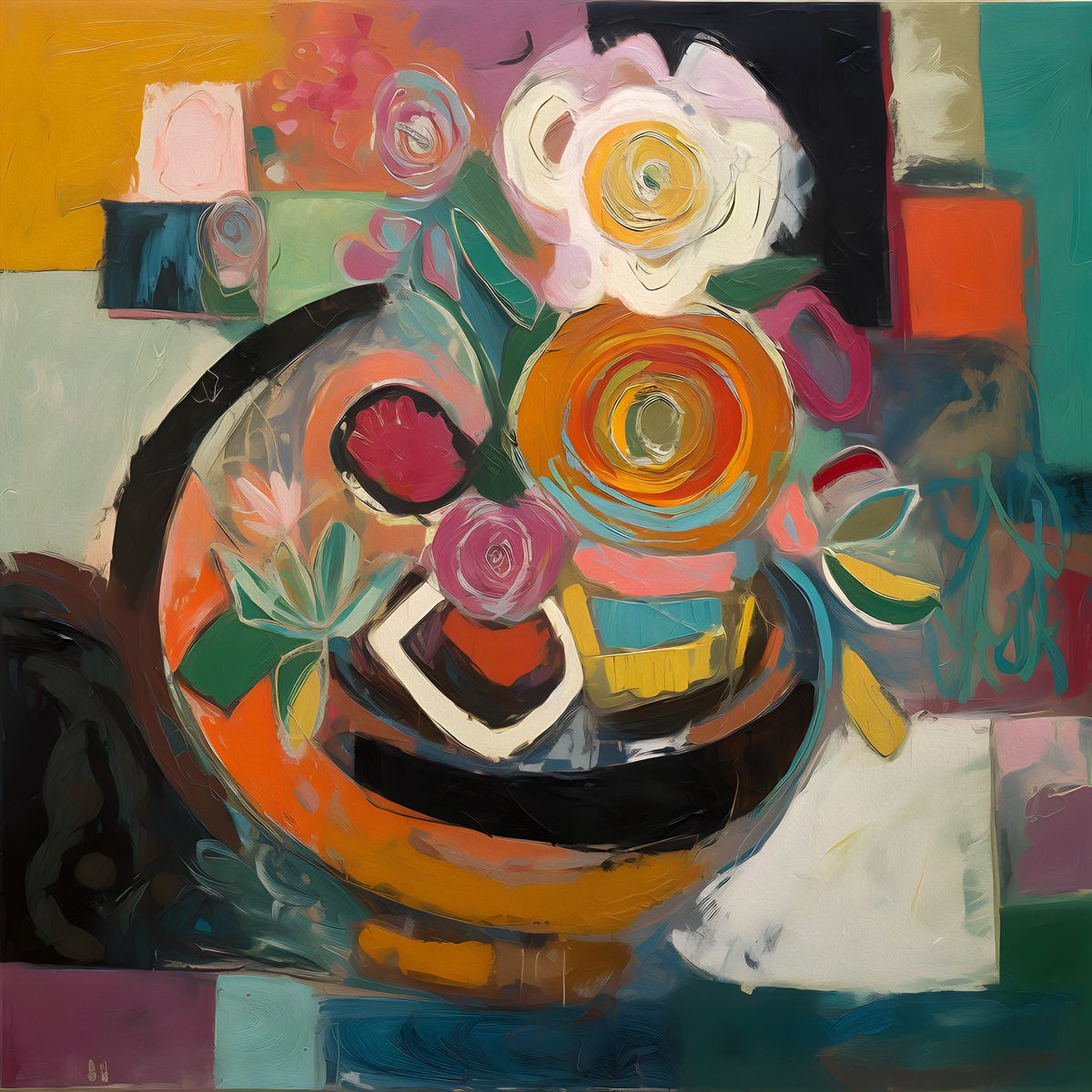 Abstract Flower Bowl