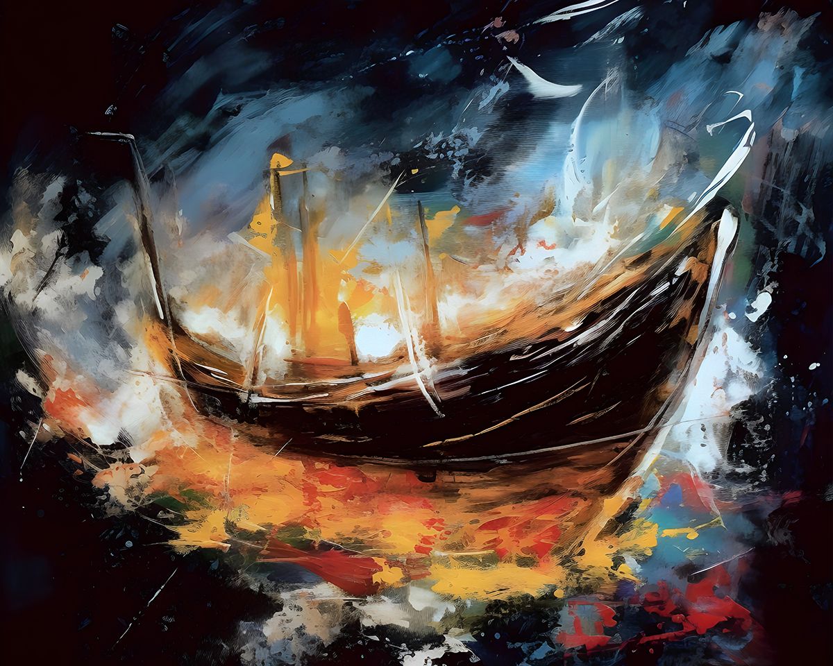 Burning Boat