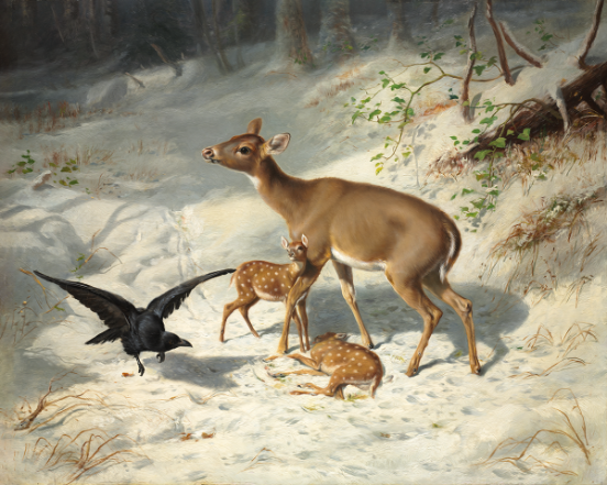 Wilderness Harmony 'Family of Deer' Animal Art