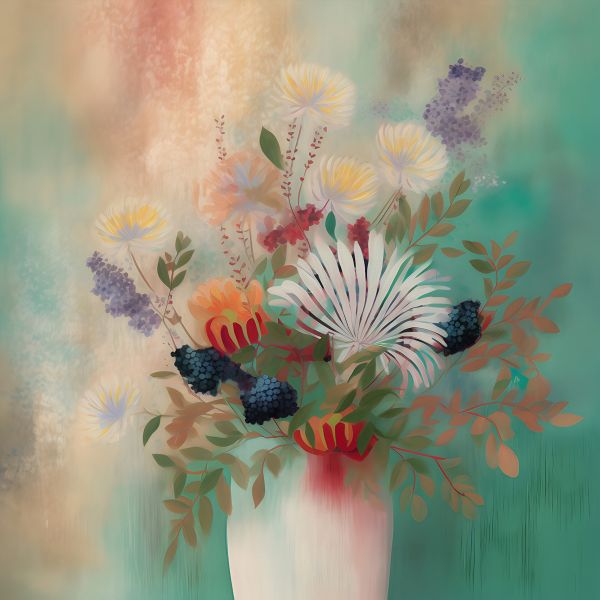 Ombre Elegance: 'Flowers In An Ombre Vase'