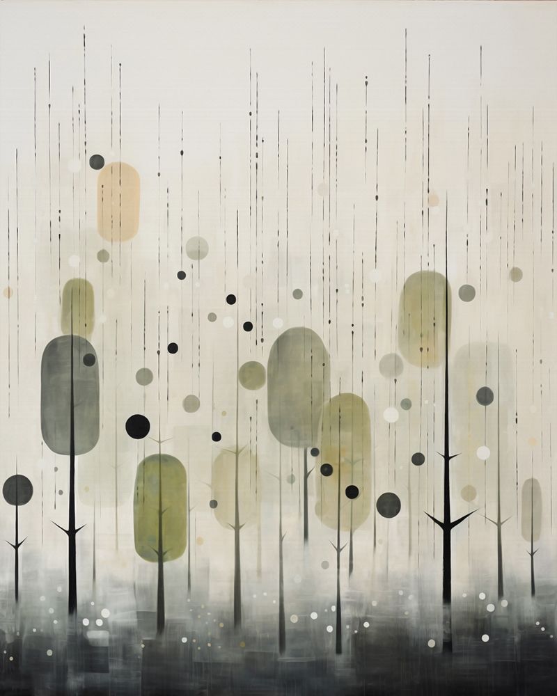 Mystical Aura: 'Foggy Forest' Landscape Collection