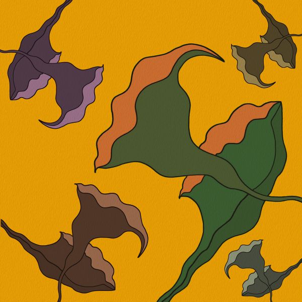 Vibrant Harmony: 'Green and Purple Flowers' Collection