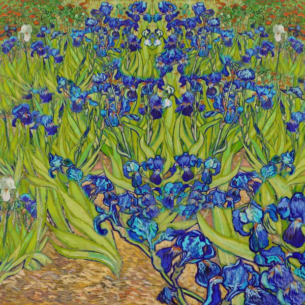 Dynamic Impressions: 'Irises' Art Collection