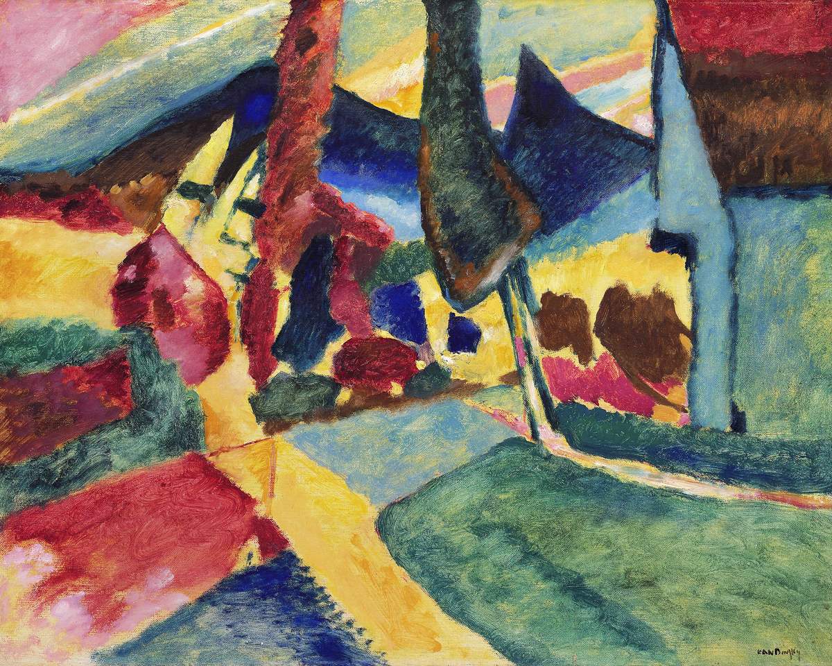 Landscape with Two Poplars