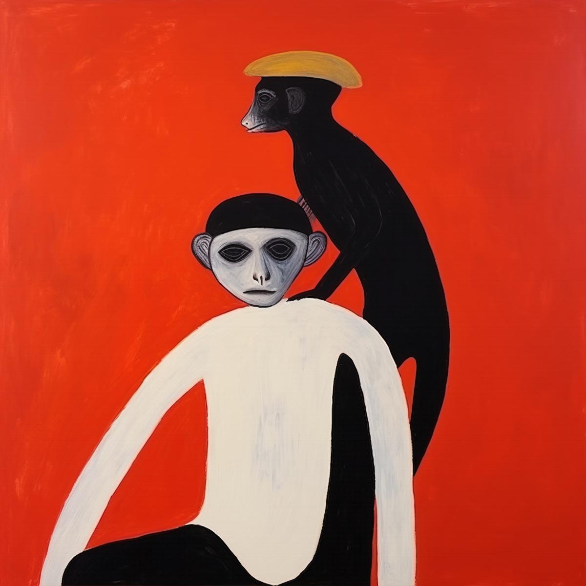 Meerkat On Monkey Shoulder