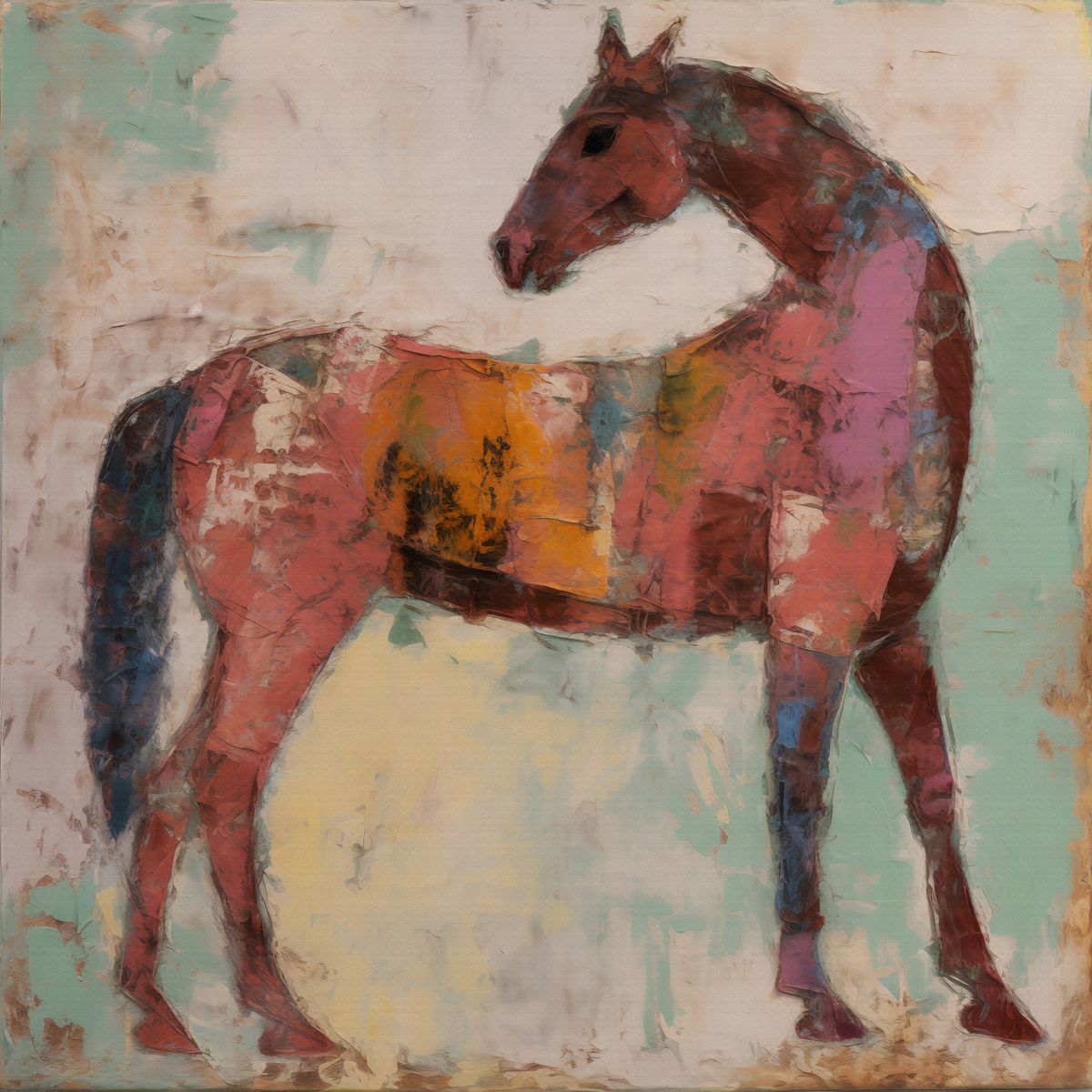 Timeless Contemplation 'Pondering Steed' Art