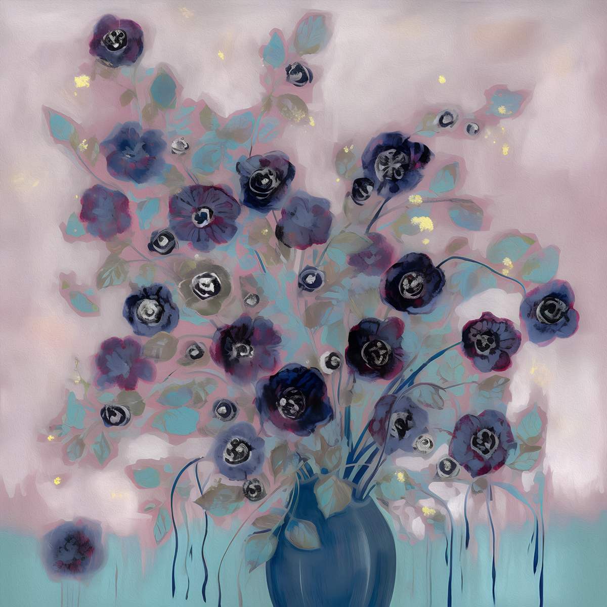 Enigmatic Beauty: 'Purple Petals' Art Collection