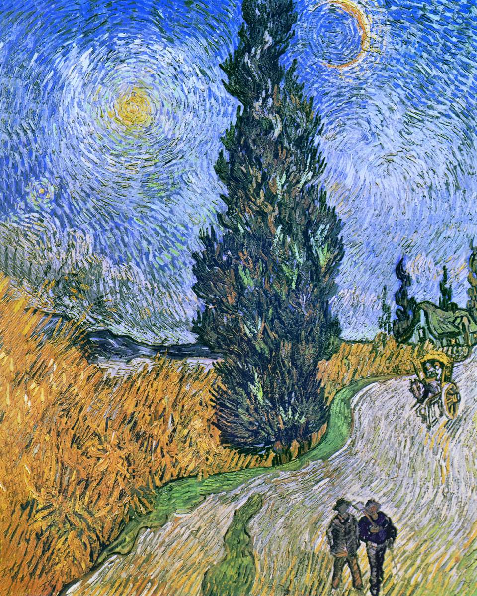 Road with Cypress and Star