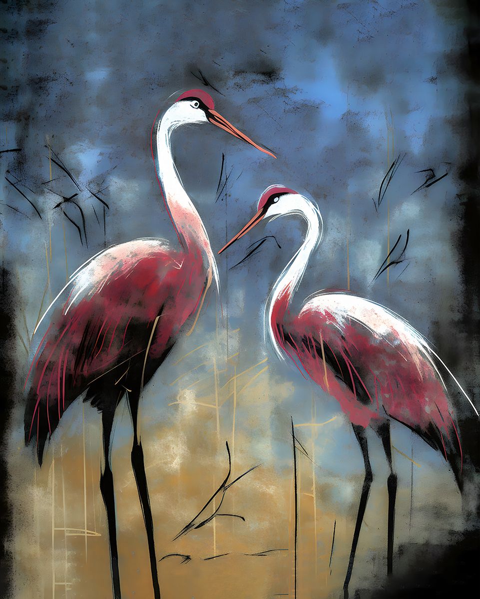 Crimson Elegance: istic Portrait of a Scarlet Ibis