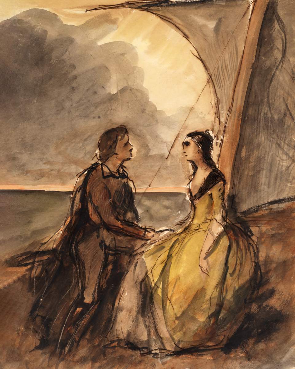 Seated Man and Woman