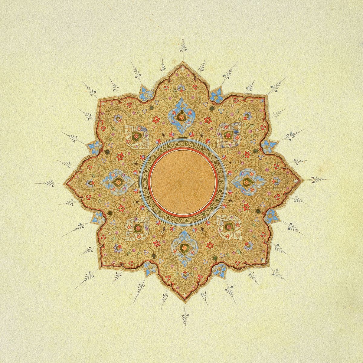 Radiant Symbolism: 'Shamsa Medallion'