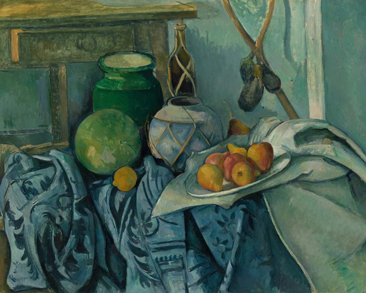 Still Life with a Ginger Jar and Eggplants