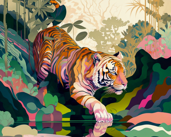 Harmonic Elegance 'Striped Symphony' Art