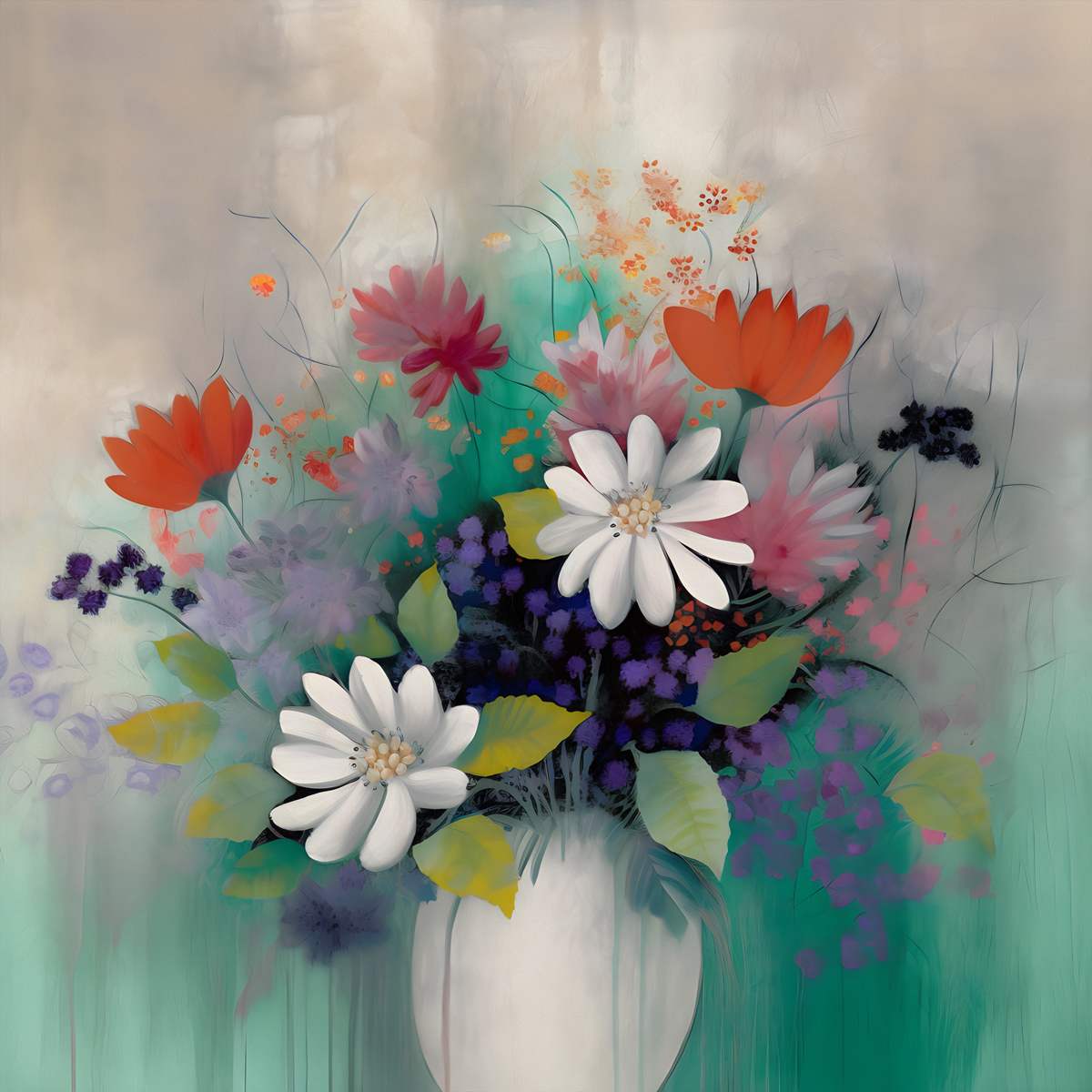 Enchanting Daisies: 'Vase with White Daisies' Collection