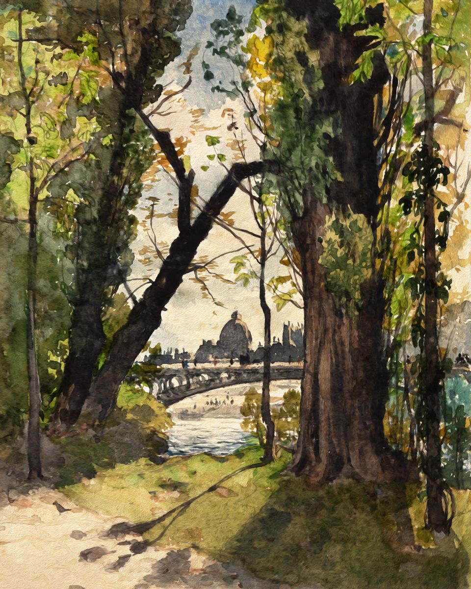 Parisian Elegance: 'View of Paris' Landscape -