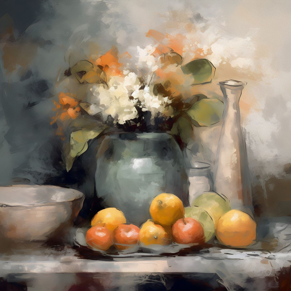 White And Orange Flowers