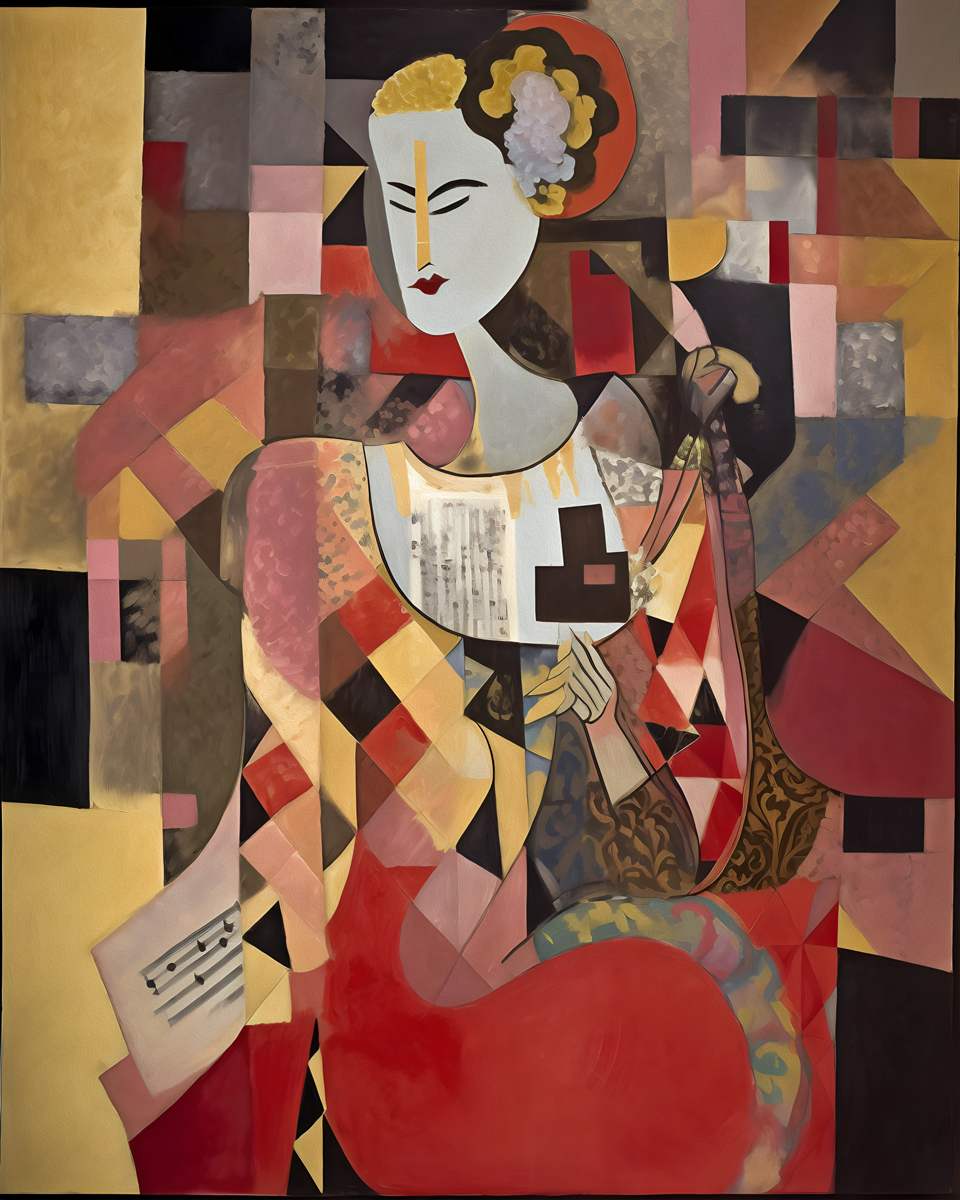 Woman In Red And Yellow