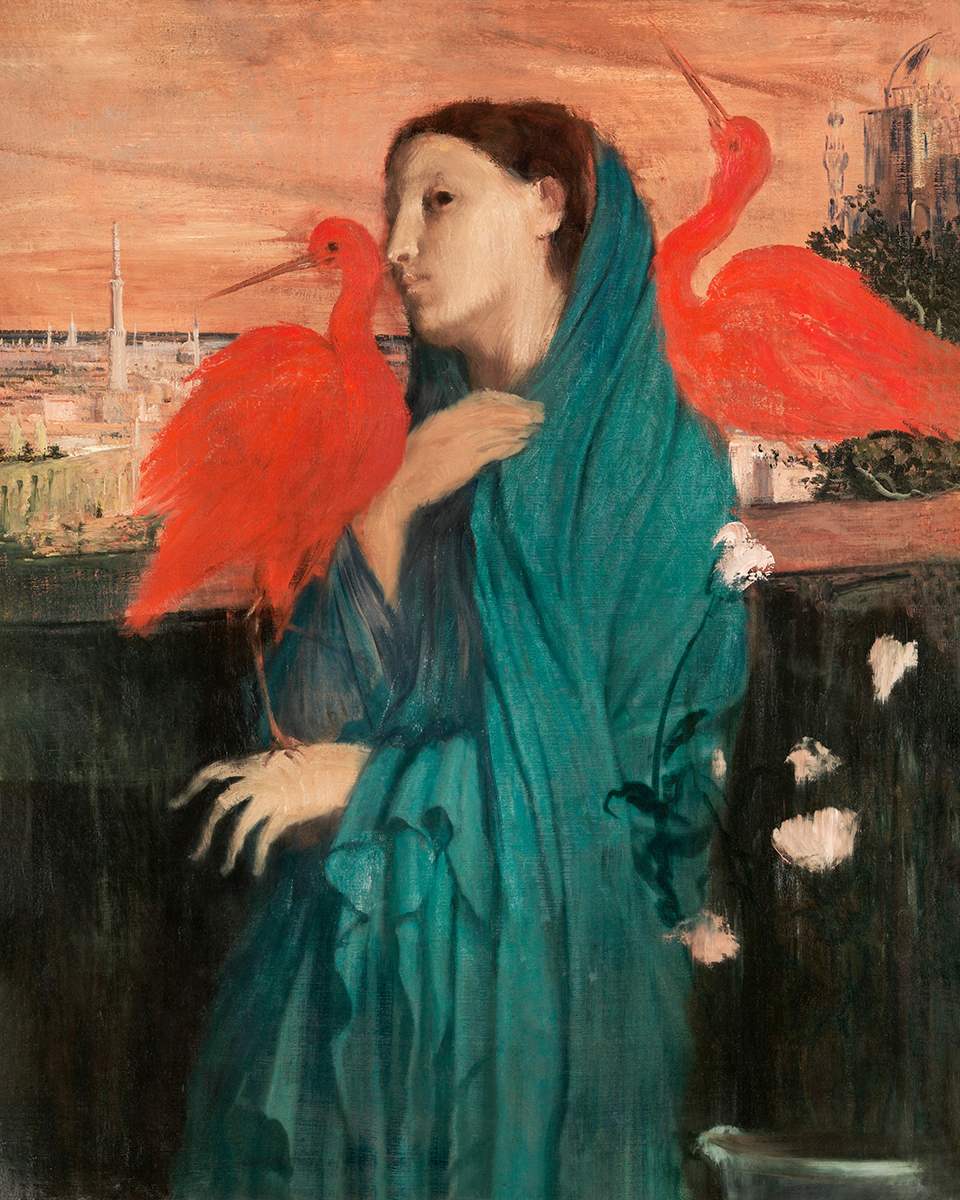 Young Woman with Ibis